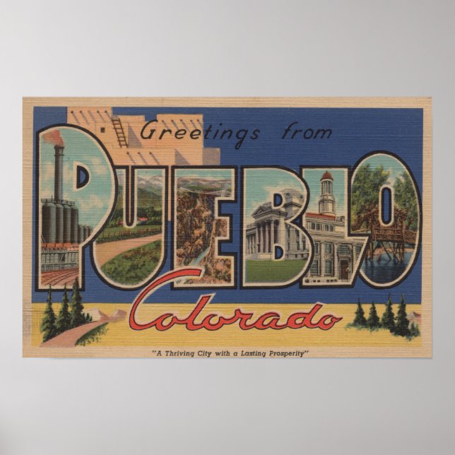 Pueblo, Colorado - Große Buchstabenszenen 2 Poster (Vorne)