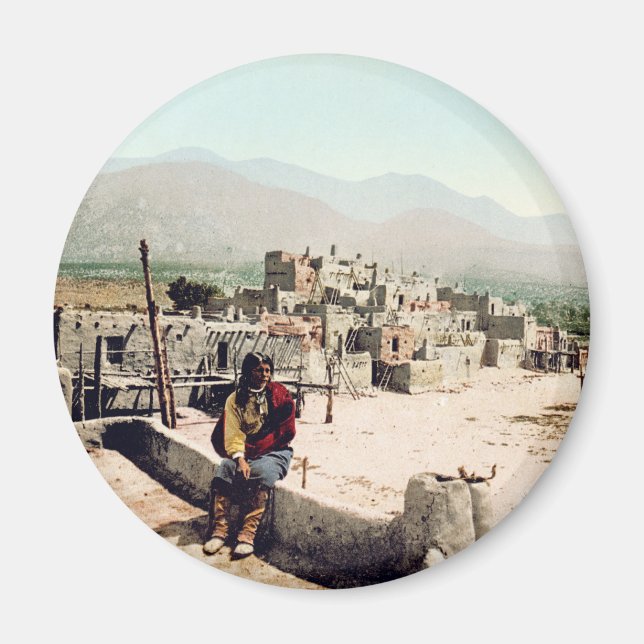 Pueblo de Taos New Mexico Magnet (Vorne)