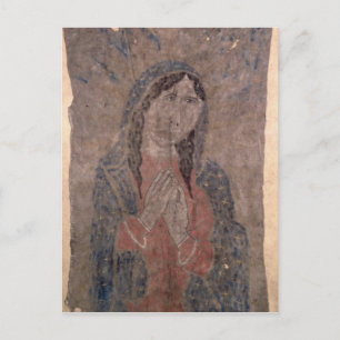 Pueblo Indianerhaus Malerei einer Madonna, 1675 Postkarte