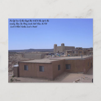 Pueblo Kapelle mit Friedhof zum Links Postkarte