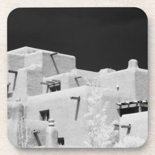 Pueblo-Stil-Adobe-Inn in Loretto, Santa Fe, Neu Getränkeuntersetzer