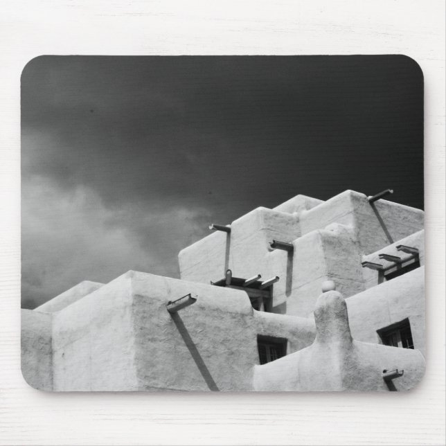 Pueblo style adobe Inn at Loretto, Santa Fe, New 2 Mousepad (Vorne)