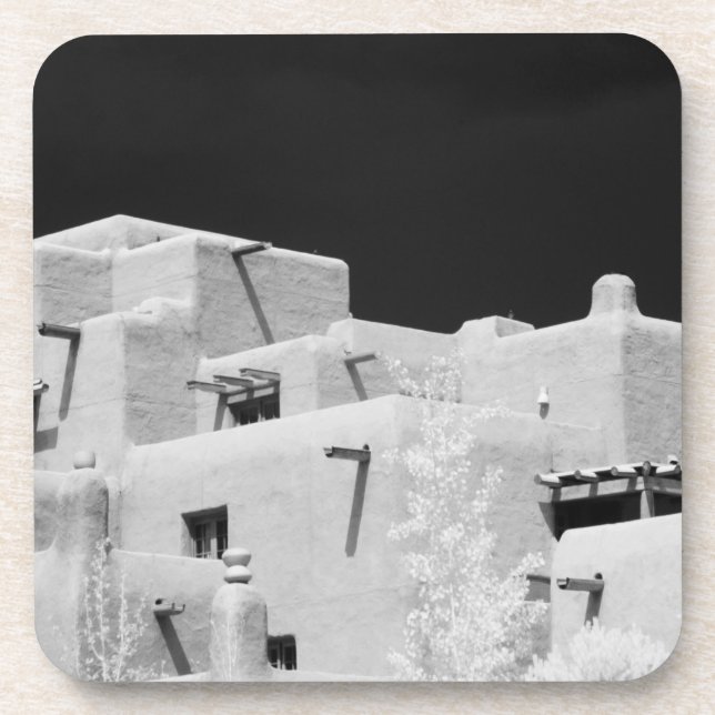 Pueblo style adobe Inn at Loretto, Santa Fe, New Getränkeuntersetzer (Vorderseite)