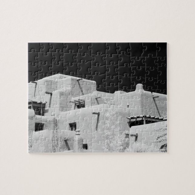 Pueblo style adobe Inn at Loretto, Santa Fe, New Puzzle (Horizontal)