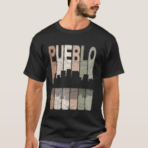 Pueblo Vintage Pueblo Colorado Retro Pueblo Silhou T-Shirt
