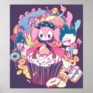 Puella Magi Magica Madoka Charlotte und Freunde Poster