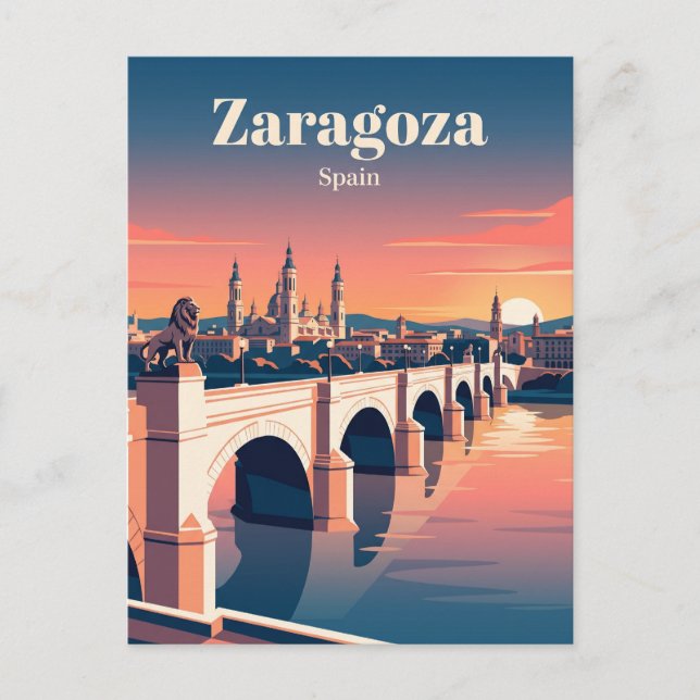 Puente de Piedra Spanien Postkarte (Vorderseite)