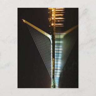 Puente del Alamillo Sevilla in der Nacht. Die Brüc Postkarte