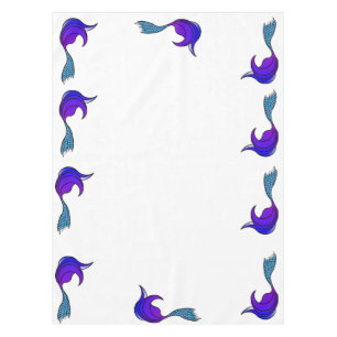 Pueple und Blue Mermaid Schwanz Tablecloth Tischdecke