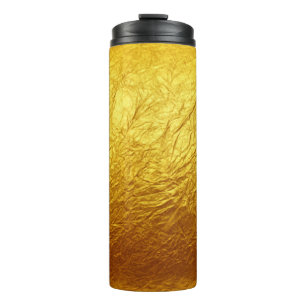 PUERES GOLDENE PAPIER Muster + Ihr Text / Foto Thermosbecher