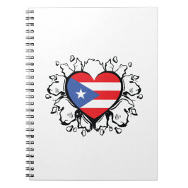 Puero Rico Flag Boricua Niedlich Simple Notizblock