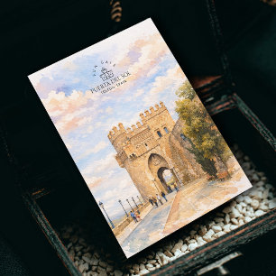 Puerta del Sol, Sonnentor, Toledo, Spanien Erinn Postkarte