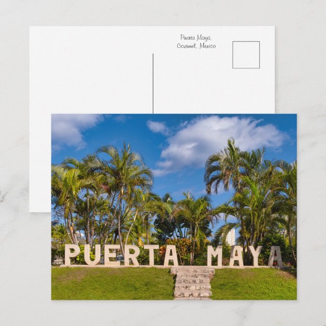 Puerta Maya Paradies Postkarte (Vorne/Hinten)