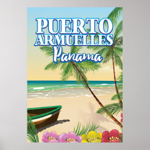Puerto Armuelles Panama Beach Reiseplakat Poster