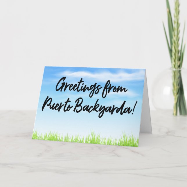 Puerto Backyarda billiger Urlaub Karte (Vorderseite)