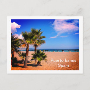 Puerto Banus in Spanien Postkarte
