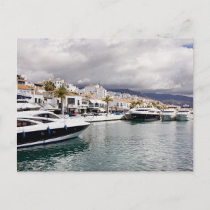 Puerto Banus Marina in Spanien Postkarte