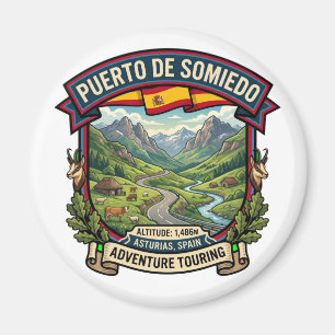 Puerto de Somiedo Spanien Gebirgspass Magnet