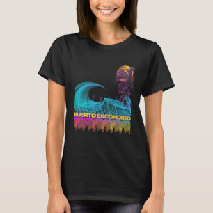 Puerto Escondido Retro 80er Stil Vintage Vaporwav T-Shirt