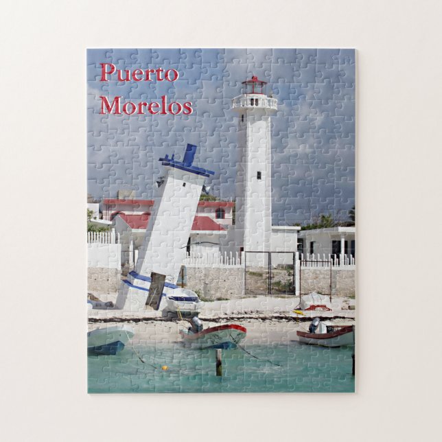 Puerto Morelos Leuchtturm Puzzle (Vertikal)