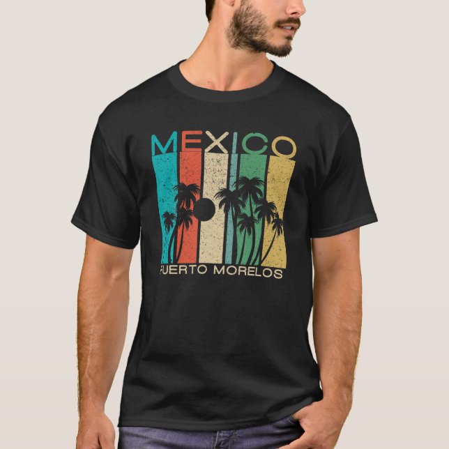 Puerto Morelos T Shirt Souvenir Mexico Sommergesch (Vorderseite)