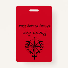 Puerto Paz - Fahrgeld-Strafkarte (rot) Ausweis