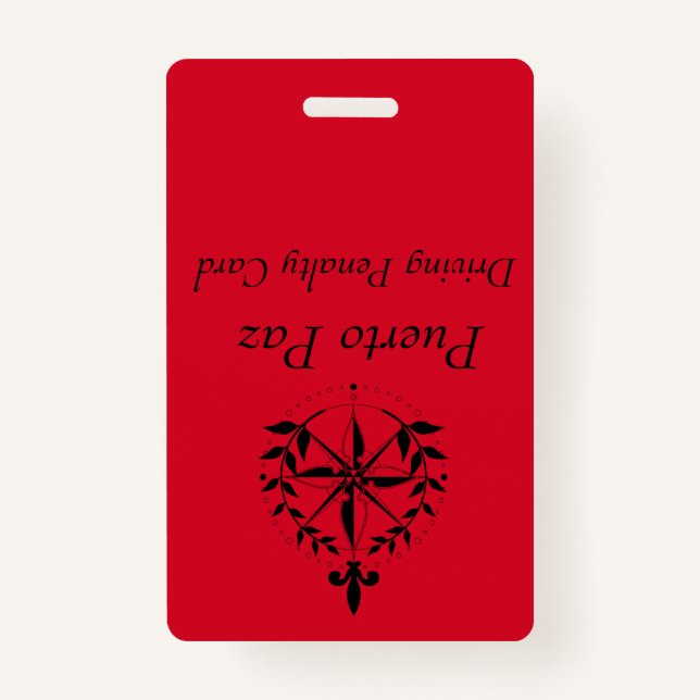 Puerto Paz - Fahrgeld-Strafkarte (rot) Ausweis (Rückseite)