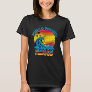 Puerto Penasco Mexiko Retro Throwback Surf & Stran T-Shirt