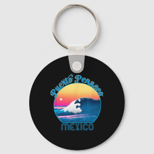 Puerto Penasco Souvenir-Outfit - Retro Puerto Pena Schlüsselanhänger