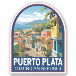Puerto Plata Dominikanische Republik Kunst, Dichtu Aufkleber