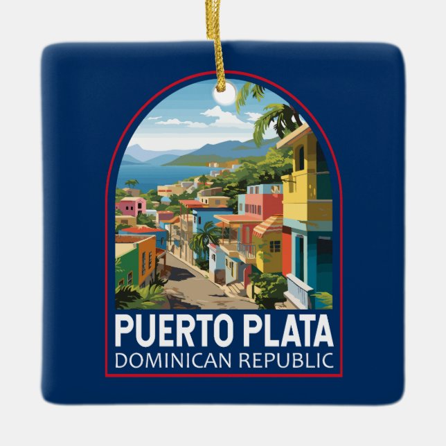 Puerto Plata Dominikanische Republik Kunst, Dichtu Keramikornament (Vorderseite)