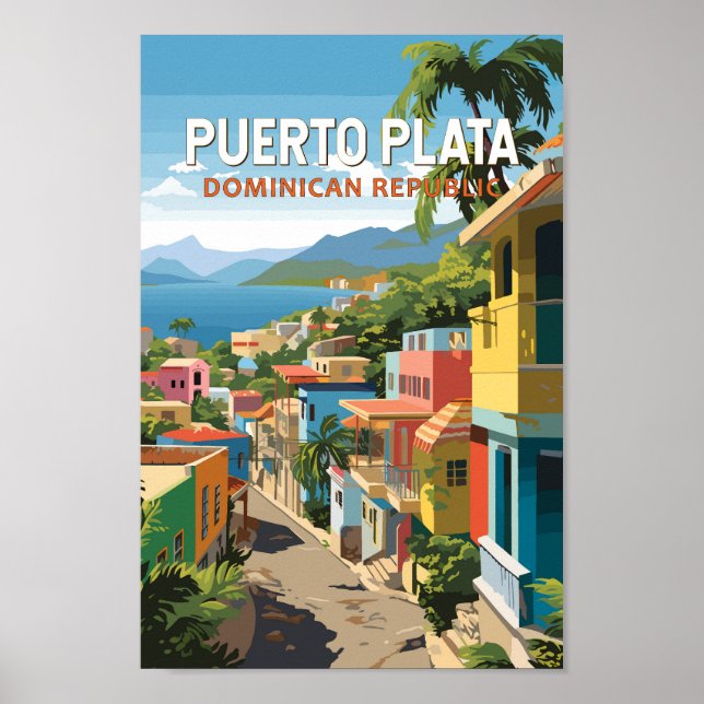 Puerto Plata Dominikanische Republik Kunst, Dichtu Poster (Vorne)