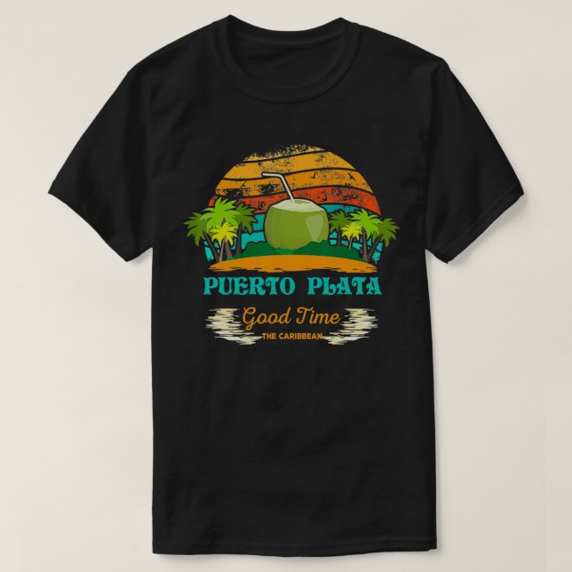 Puerto Plata Dominikanische Republik Reiseführer v T-Shirt (Design vorne)