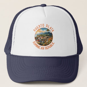 Puerto Plata Dominikanische Republik Sunset Retro Truckerkappe