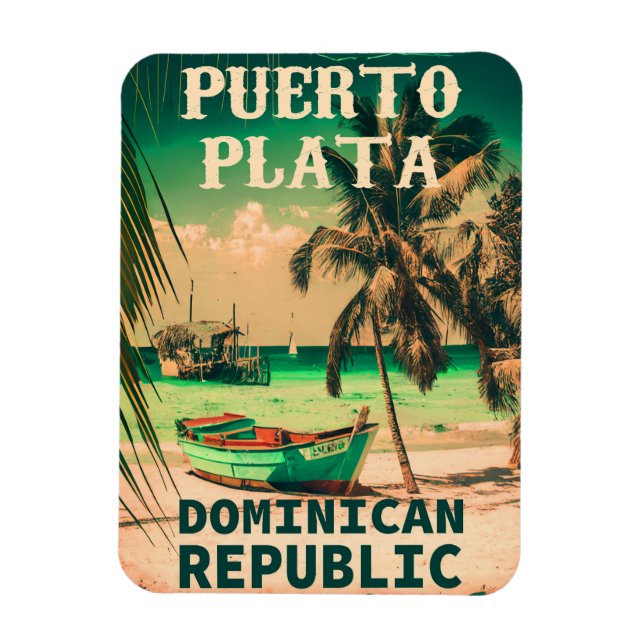 Puerto Plata Dominikanische Republik - Vintages So Magnet (Vertikal)