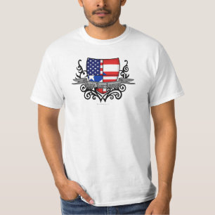 Puerto Rican-Amerikanische Schild-Flagge T-Shirt