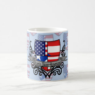 Puerto Rican-Amerikanische Schild-Flagge Tasse