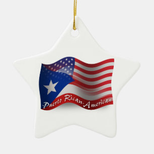 Puerto Rican-Amerikanische wellenartig bewegende Keramikornament