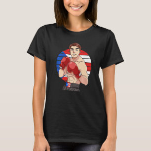 Puerto Rican Boxer Vintag Puerto Rico Flag Latino T-Shirt