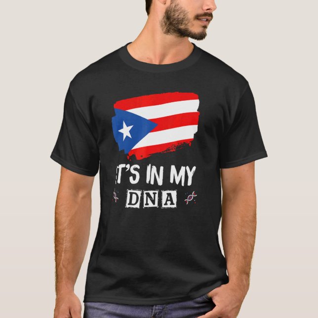 Puerto Rican Boy Girl It's in my DNA Puerto Rico R T-Shirt (Vorderseite)