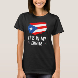 Puerto Rican Boy Girl It's in my DNA Puerto Rico R T-Shirt