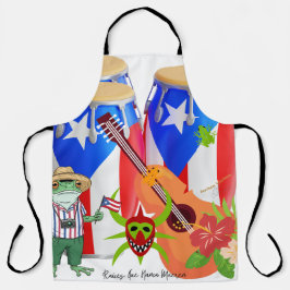 Puerto Rican Cultural Cooking Gift Apron Schürze