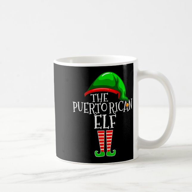 Puerto Rican Elf Family Matching Group Christmas G Kaffeetasse (Rechts)
