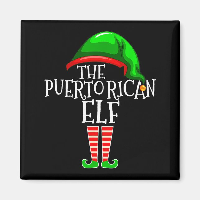 Puerto Rican Elf Family Matching Group Christmas G Magnet (Vorne)
