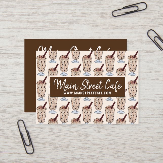 Puerto Rican Food Cuisine Arroz con Dulce Dessert Visitenkarte (Vorderseite/Rückseite Beispiel)