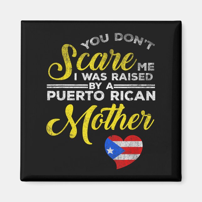 Puerto Rican Funny Quote Puerto Rico Pride Distres Magnet (Vorne)