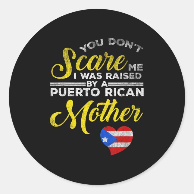 Puerto Rican Funny Quote Puerto Rico Pride Distres Runder Aufkleber (Vorderseite)