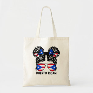 Puerto Rican Girl Messy Hair Puerto Rico Pride Wom Tragetasche