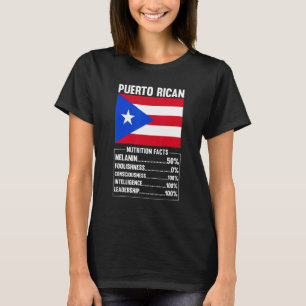 Puerto Rican Nutrition Facts Melanin Puerto Rico T-Shirt