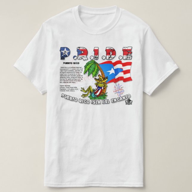 Puerto Rican P.R.I.D.E - T - Shirt (Design vorne)